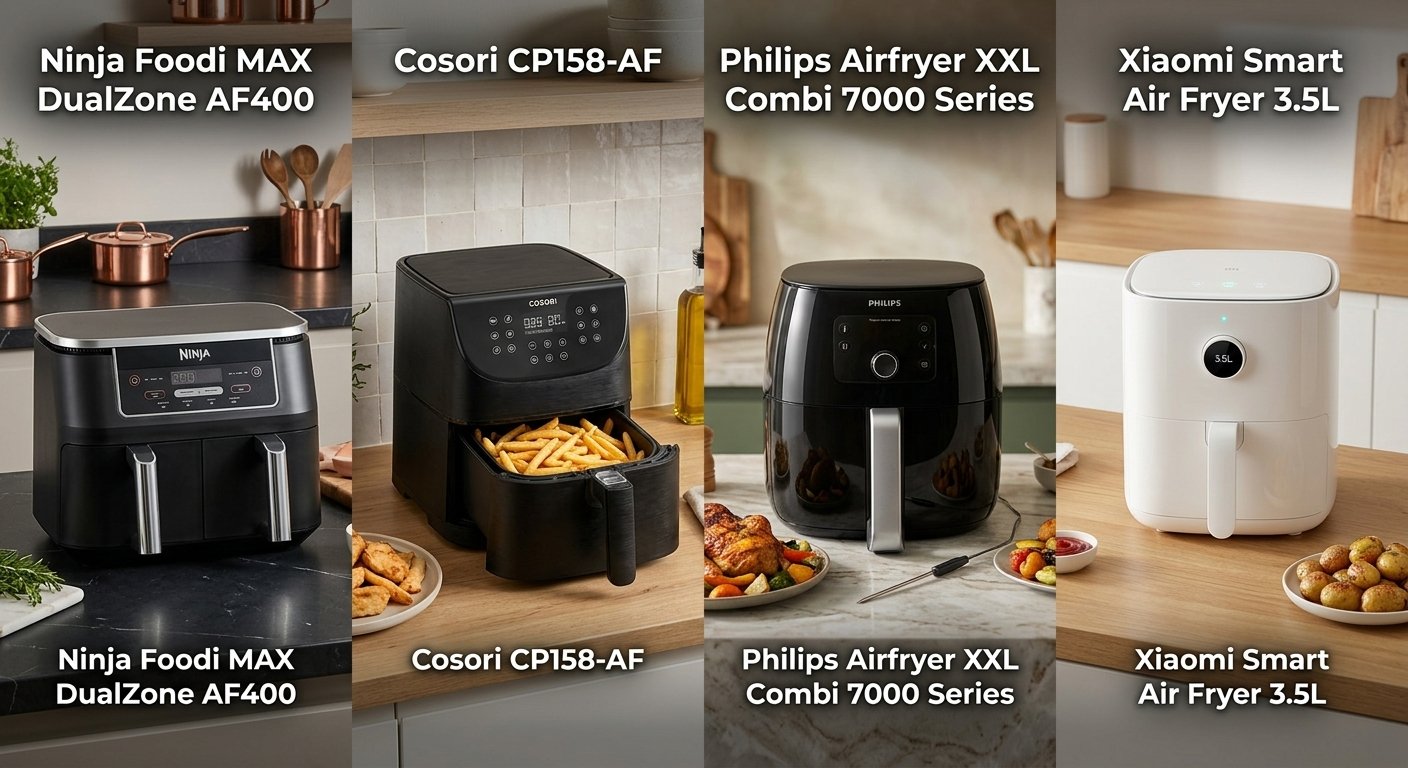 Die besten 4 Heißluftfritteusen im Vergleich: Ninja, Cosori, Philips und Xiaomi